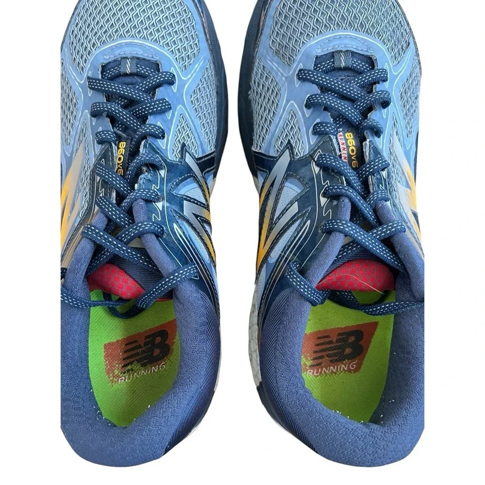New Balance 860v6 Running Shoes Sneakers Mens Size 10 Blue Workout Training Gym - Picture 9 of 13